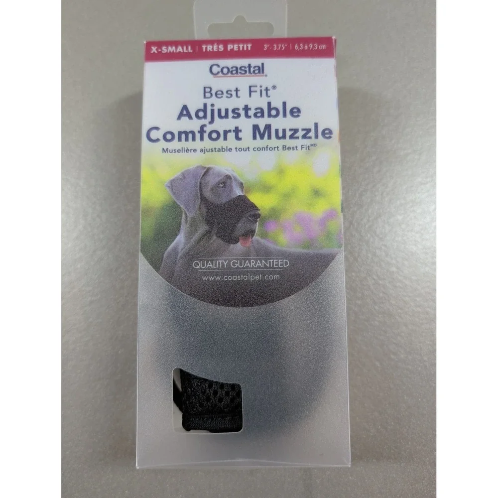 Coastal Best Fit Adjustable Comfort Muzzle Black X-Small Pomeranian Poodle 01360